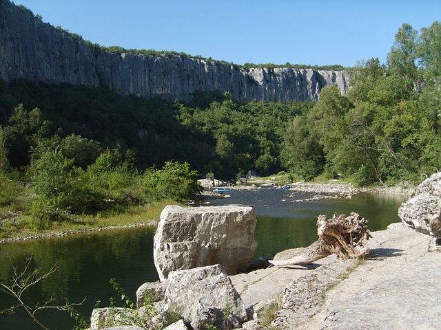 Scenic view of Ardeche in France