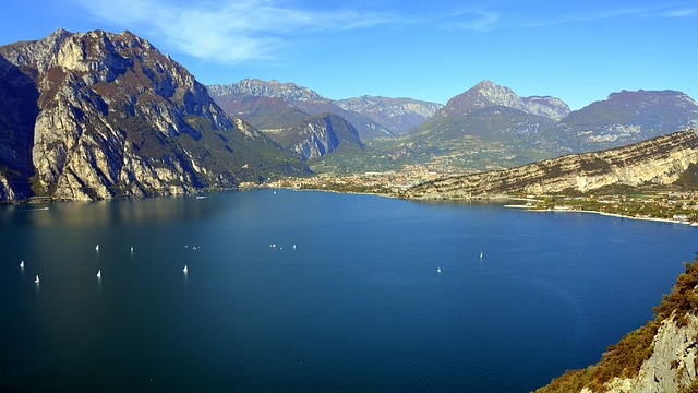 Italy's Lake Garda on a sunny day 