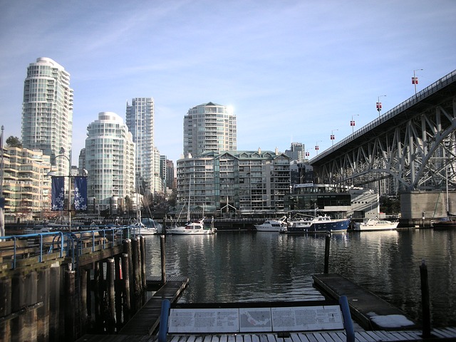 View of Vancouver's False Creek and Skyline